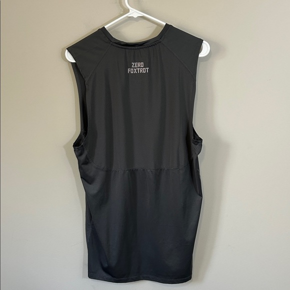 Zero Foxtrot PT Gym Tank Top in Heathered Grey Sleeveless Skull Sz XL - Picture 3 of 7